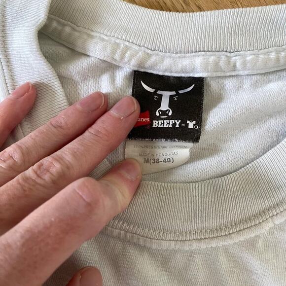 Hanes Beefy Vintage Truck Drive In, In-N-Out Burger Graphic Tee in White - Picture 7 of 8